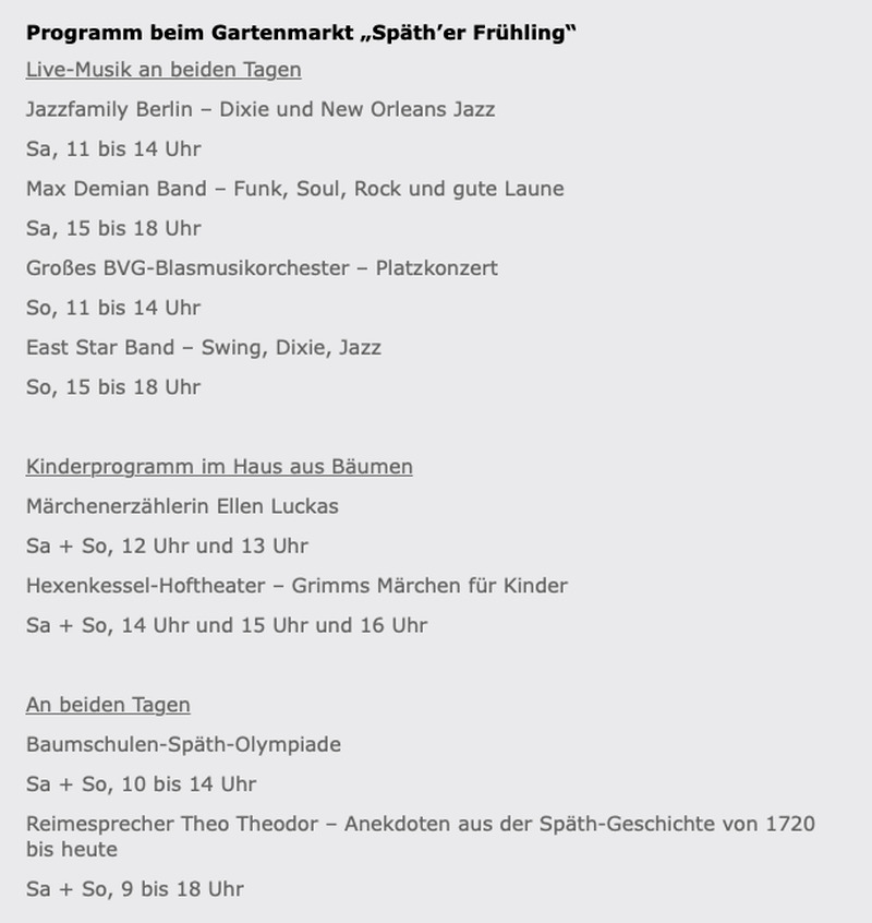 Frühlingsfest im Blütenmeer, Wildau Frühlingsfest im Blütenmeer, Wildau
